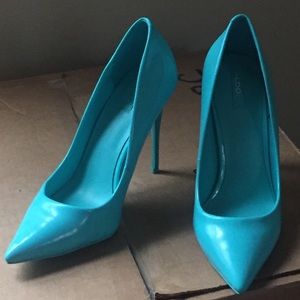 Aldo Turquoise Stessy Heels